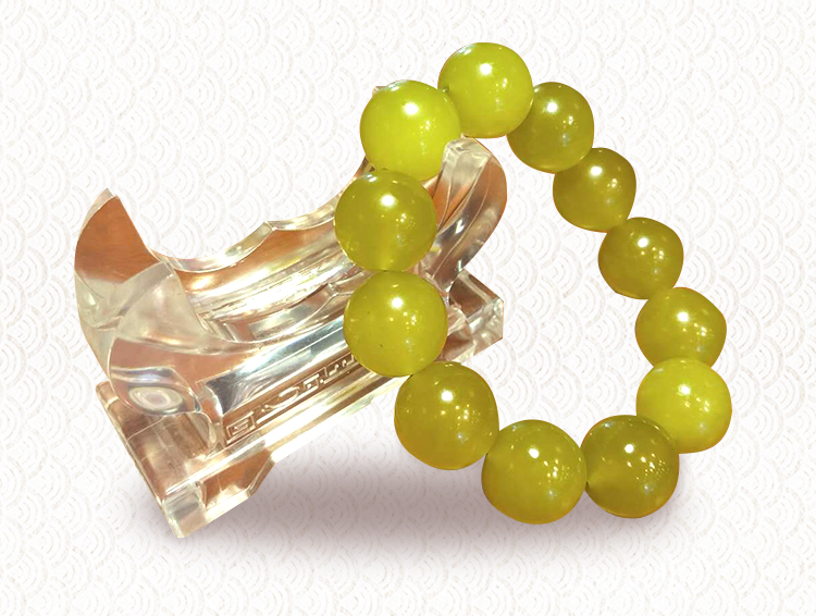 朝鲜黄玉手串 金玉楼赏石阁手链首饰